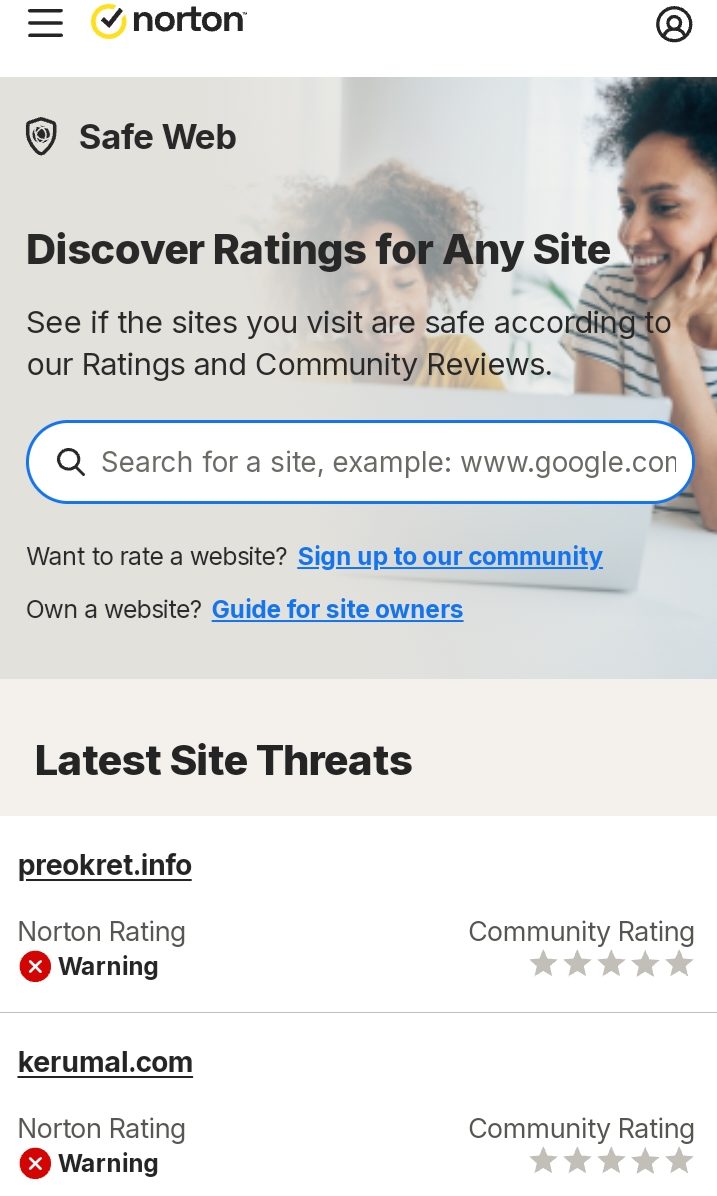 Norton safe web