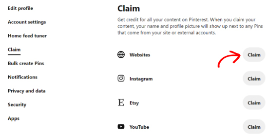 گرفتن تایید سایت وردپرس در پینترست 9