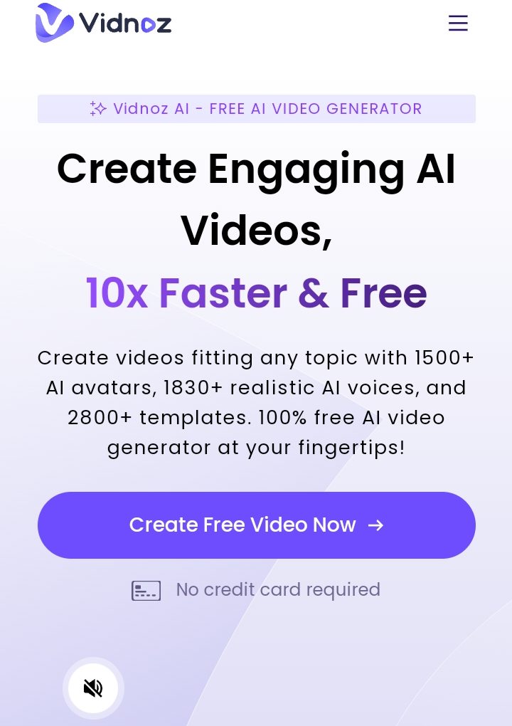 سایت Vidnoz AI Avantor Generator