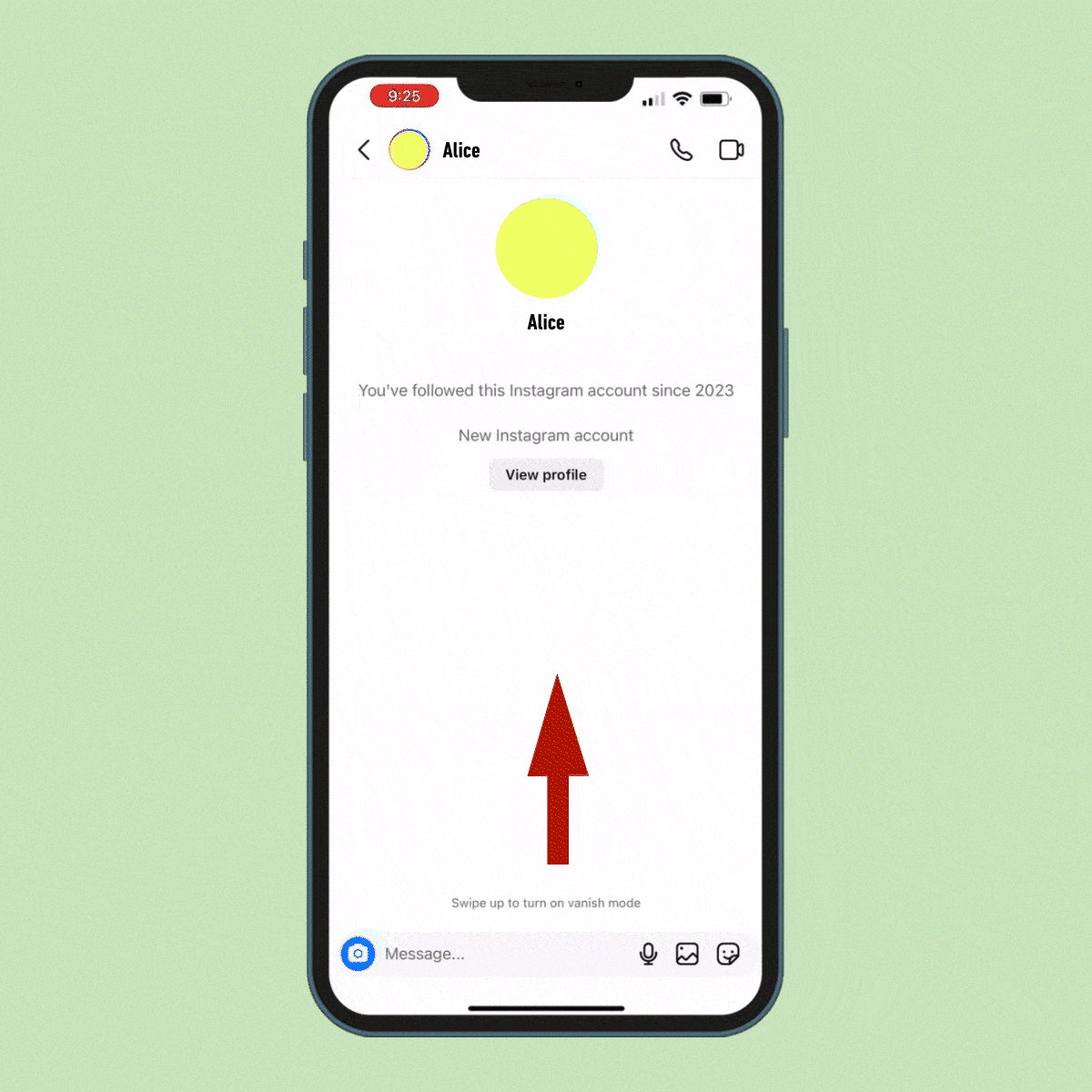 پیام زمان دار در اینستاگرام