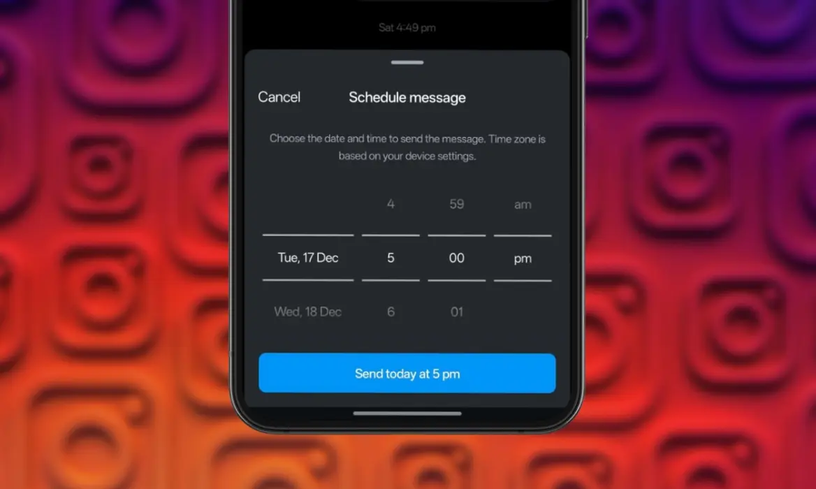 پیام زمان دار در اینستاگرام